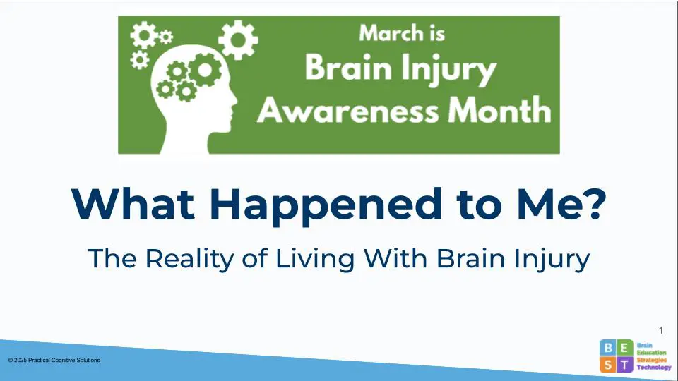 Silhouette with cogs for brain injury awareness month - What Happed to Me?