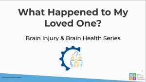 Webinar title and half cog with multiple people and question mark graphic