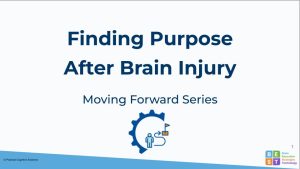 Webinar title and half cog with figure with line leading to a success flag