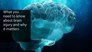 Neo-colored brain with the webinar title